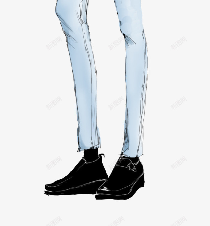 休闲帅气男孩手绘插画png免抠素材_新图网 https://ixintu.com 休闲男生插画 帅气男孩 手绘男孩