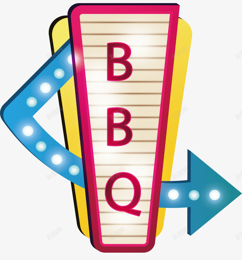 烧烤店广告牌png免抠素材_新图网 https://ixintu.com BBQ 店铺招牌 烧烤店 矢量png 霓虹 霓虹灯箱