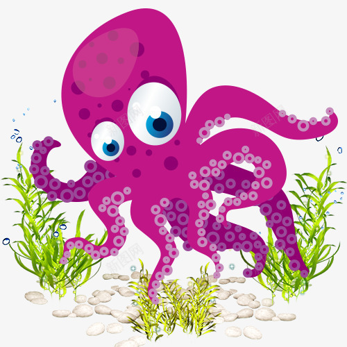 章鱼卡通海洋生物海洋世界png免抠素材_新图网 https://ixintu.com 卡通 卡通素材 可爱 手绘画 插画设计 气泡 海洋世界 海洋动物 海洋生物 海洋背景 海洋馆 海草 海葵图片 章鱼