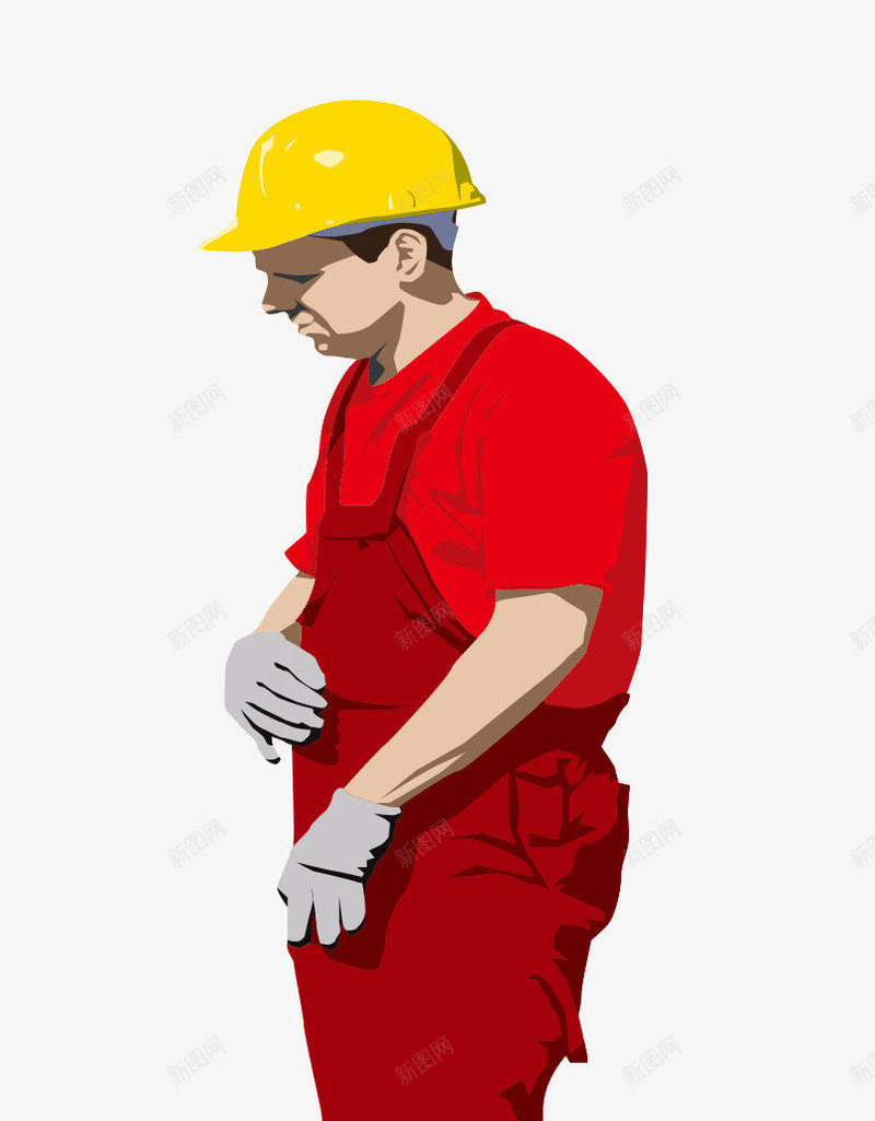 建筑工人元素png免抠素材_新图网 https://ixintu.com 卡通 工人 建筑工人 水墨假山 装修人 装修工人 黄色帽子