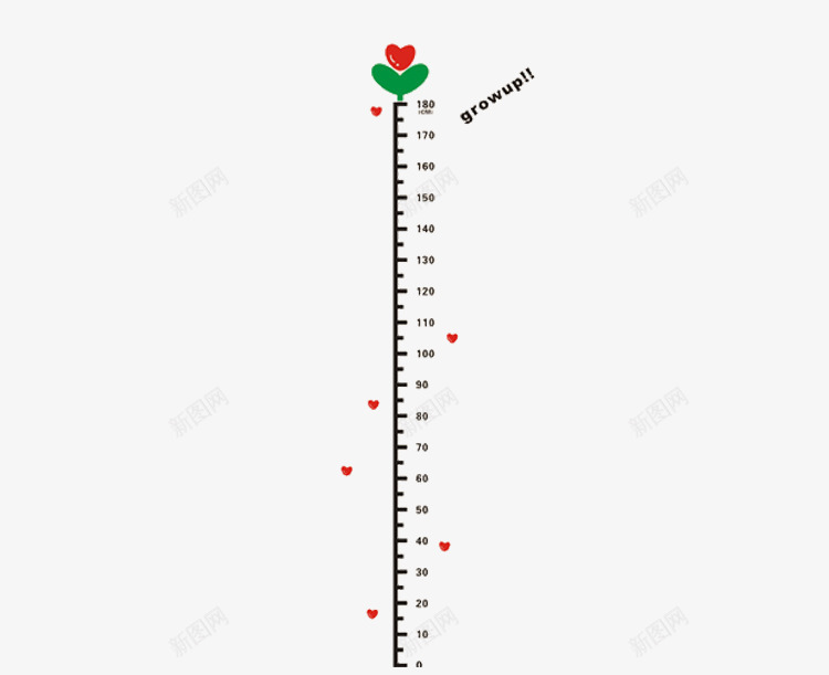 爱心小苗身高贴png免抠素材_新图网 https://ixintu.com 儿童用身高贴 安全材质 身高贴纸 量身高