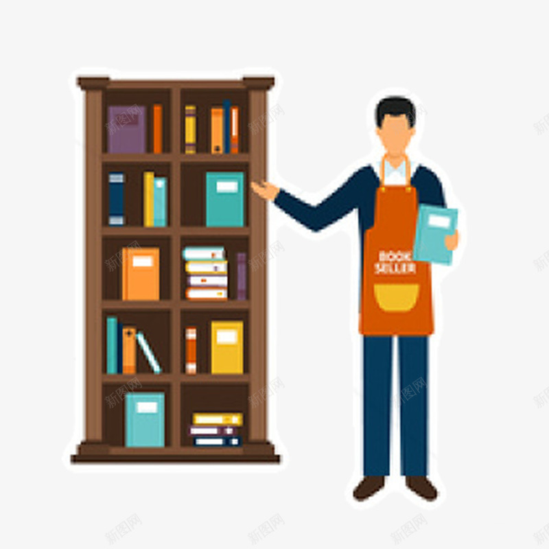 卡通图书管理员在图书馆工作png免抠素材_新图网 https://ixintu.com 书本 书架 书柜 书籍 卡通 图书馆 图书馆卡通 工作 排列 整齐 管理员