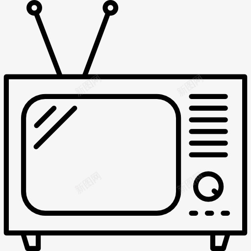 老电视图标png_新图网 https://ixintu.com 天线 技术 电影 电视 电视屏幕 电视监控