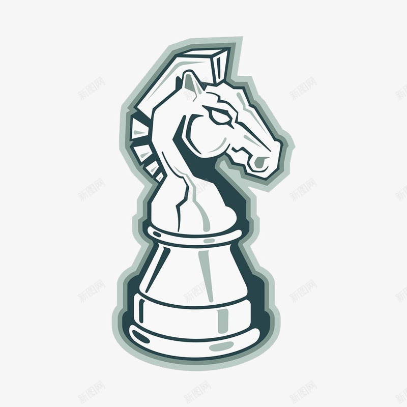 国际象棋马手绘png免抠素材_新图网 https://ixintu.com 国际象棋马手绘 娱乐 插画 棋子 棋类游戏 爱好 西洋棋
