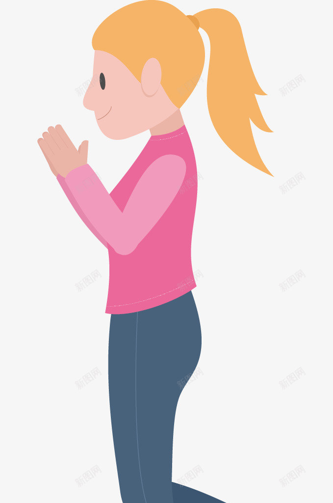 穿高跟鞋的人矢量图ai免抠素材_新图网 https://ixintu.com 微笑 时髦 棕色 灰色 粉色上衣 绿色 长裤 马尾 矢量图