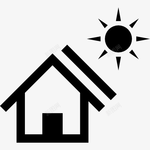 太阳能电池板图标png_新图网 https://ixintu.com 家庭 房地产 房子 技术 生态 阳光