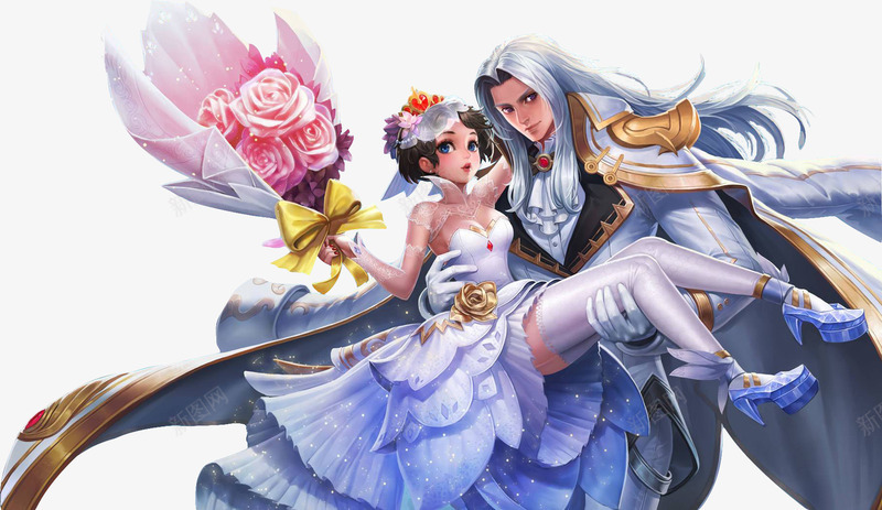 真爱至上纯白花嫁png免抠素材_新图网 https://ixintu.com 王者 王者荣耀 真爱至上 纯白花嫁 荣耀