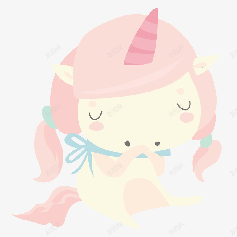 可爱小猪卡通矢量图ai免抠素材_新图网 https://ixintu.com 创意 卡通 可爱 小猪 手绘 独角兽 简单 粉色 矢量图