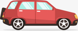 卡通车红色卡通汽车图标高清图片