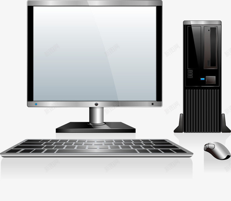 黑色科技PCpng免抠素材_新图网 https://ixintu.com PC 免抠PNG 数码 电脑 科技 装饰图案 黑色