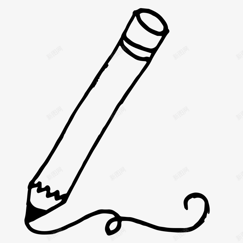 水墨线条铅笔绘画图图标png_新图网 https://ixintu.com 书写 划痕 创意 学习用具 水墨 线条 绘画铅笔PS笔刷 铅笔