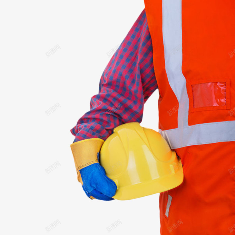 拿着安全帽和戴着蓝色手套的工人png免抠素材_新图网 https://ixintu.com 保护 卫生 塑胶手套 安全 安全帽 工人 工艺 帽子 手套 材料 材质 橡胶 绝缘