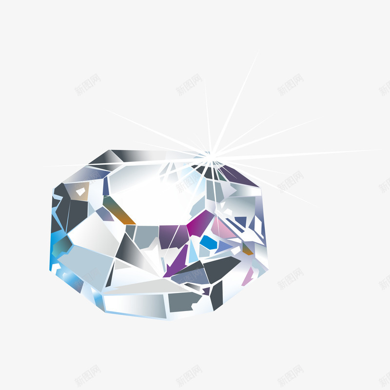 星星发光钻石矢量图ai免抠素材_新图网 https://ixintu.com 发光 品质 奢华 恒久流传 珍贵 璀璨 钻石星星 矢量图