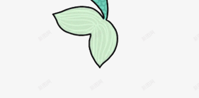 手绘美人鱼png免抠素材_新图网 https://ixintu.com 手绘 插画 红色 美人鱼
