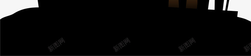 黑色卡通鬼屋png免抠素材_新图网 https://ixintu.com 万圣节 十字架 可爱 墓碑 屋子 装饰图案 黑色鬼屋