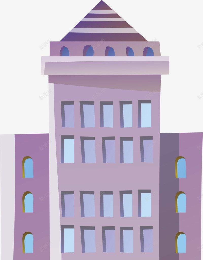 红色商务办公楼png免抠素材_新图网 https://ixintu.com 企业楼 写字楼 办公楼 卡通楼房 商务楼 大厦 房 房子 房屋建筑 楼房 矢量房子 矢量房屋