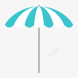 度假村卡通扁平夏日海滩旅游遮阳伞高清图片