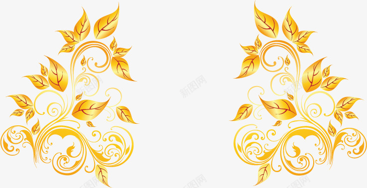 花花朵淘宝花絮金色png免抠素材_新图网 https://ixintu.com 花花朵淘宝花絮金色