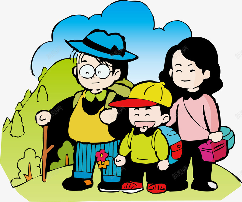 全家出游png免抠素材_新图网 https://ixintu.com 一路同行 家庭 旅游 旅行