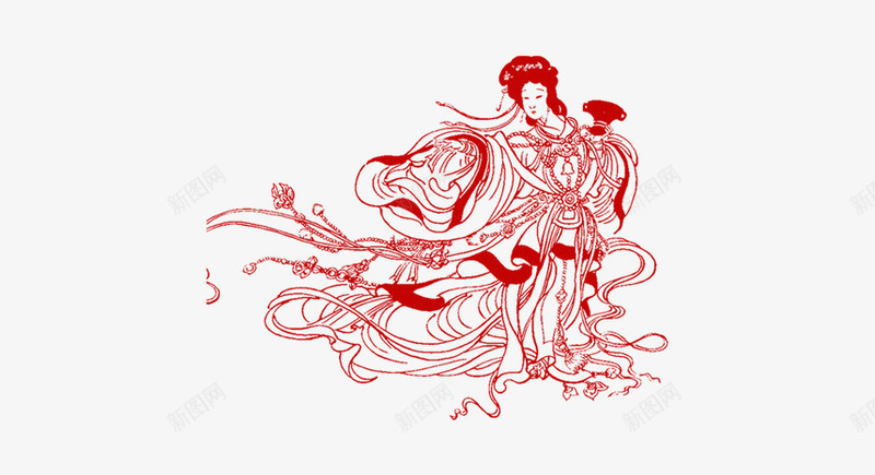 中秋嫦娥剪影psd免抠素材_新图网 https://ixintu.com 中秋 剪影 嫦娥