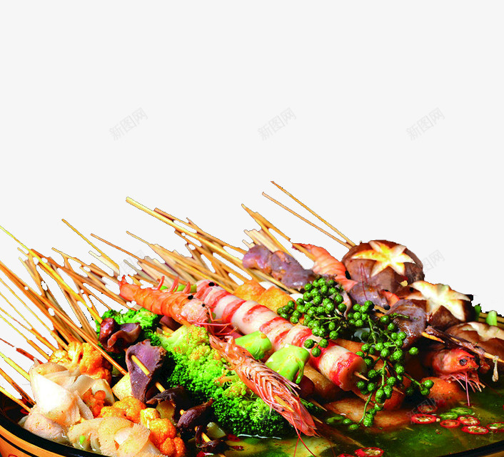 地道串签麻辣烫png免抠素材_新图网 https://ixintu.com 串串 地方美食 特色小吃 重庆 重庆麻辣烫 风味菜 麻辣 麻辣烫
