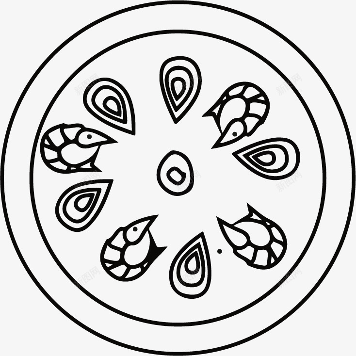 大虾披萨png免抠素材_新图网 https://ixintu.com 对虾 插画 海鲜披萨 矢量大虾png 线条 美食 虾矢量图 轮廓