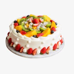 芒果千层蛋糕草莓蛋糕元素高清图片