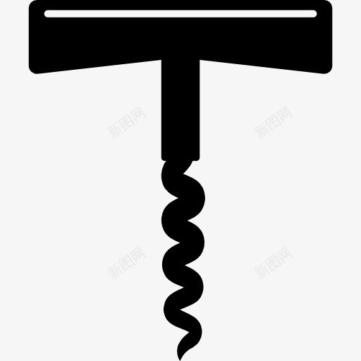 Corkscrew图标png_新图网 https://ixintu.com 喝 工具 工具和器具 开瓶器 打开 瓶子 软木塞 酒具