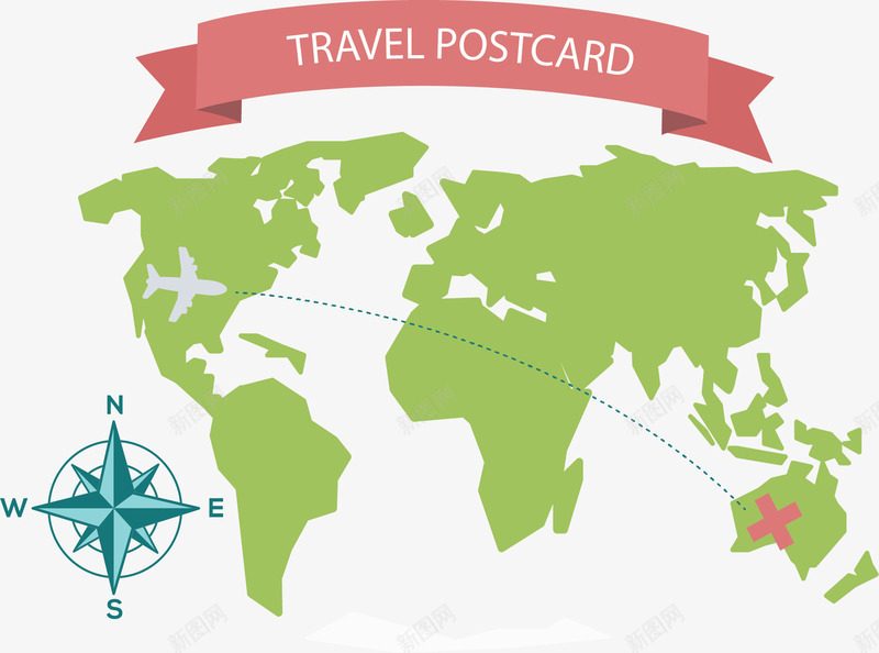绿色世界旅游地图矢量图ai免抠素材_新图网 https://ixintu.com 世界地图 地图 旅游地图 旅游季 矢量png 绿色地图 矢量图
