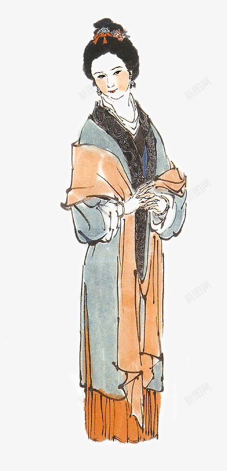 写意人物png免抠素材_新图网 https://ixintu.com 写意人物 四大名著 国画 图书插图 手绘人物肖像 水墨人物 水浒一百零八将 水浒插图
