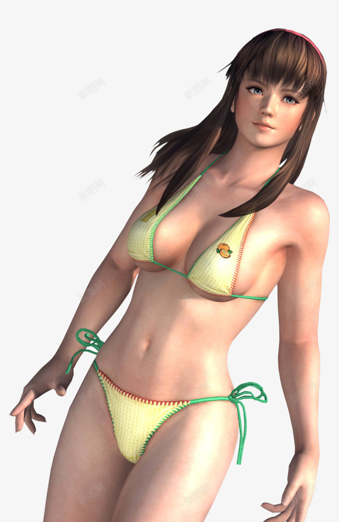 沙滩泳装青春美少女png免抠素材_新图网 https://ixintu.com 少女 沙滩 泳装 青春