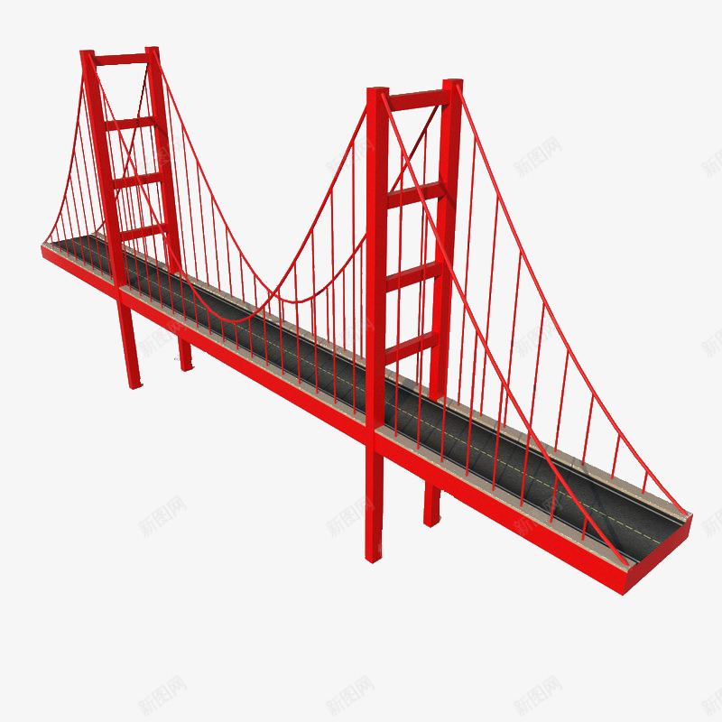 直行红色弧形状铁索桥png免抠素材_新图网 https://ixintu.com 大桥 弧形桥 直行红色弧形状铁索桥 红色大桥 铁索 铁索桥