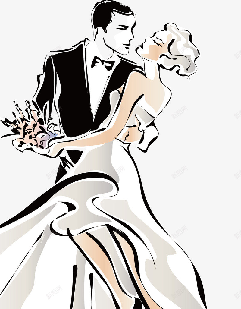 新人婚礼舞会png免抠素材_新图网 https://ixintu.com 婚庆 婚礼 平面 庆典 甜蜜 舞会