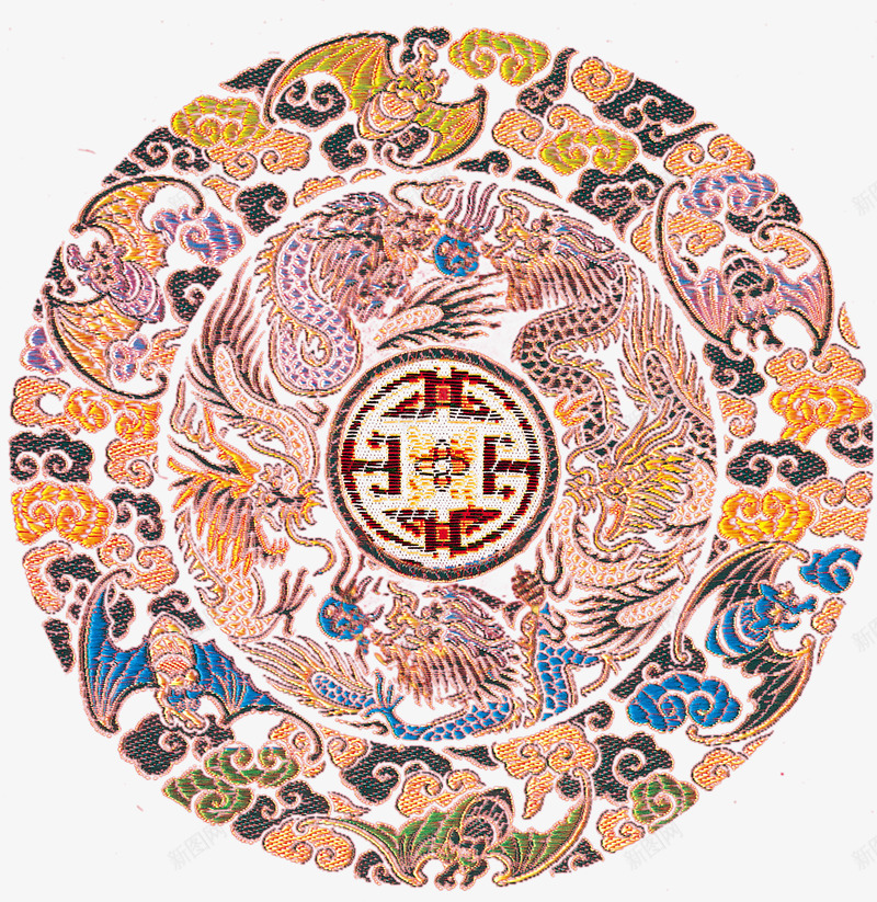 针织龙纹刺绣png免抠素材_新图网 https://ixintu.com 刺绣 针织 龙纹 龙袍