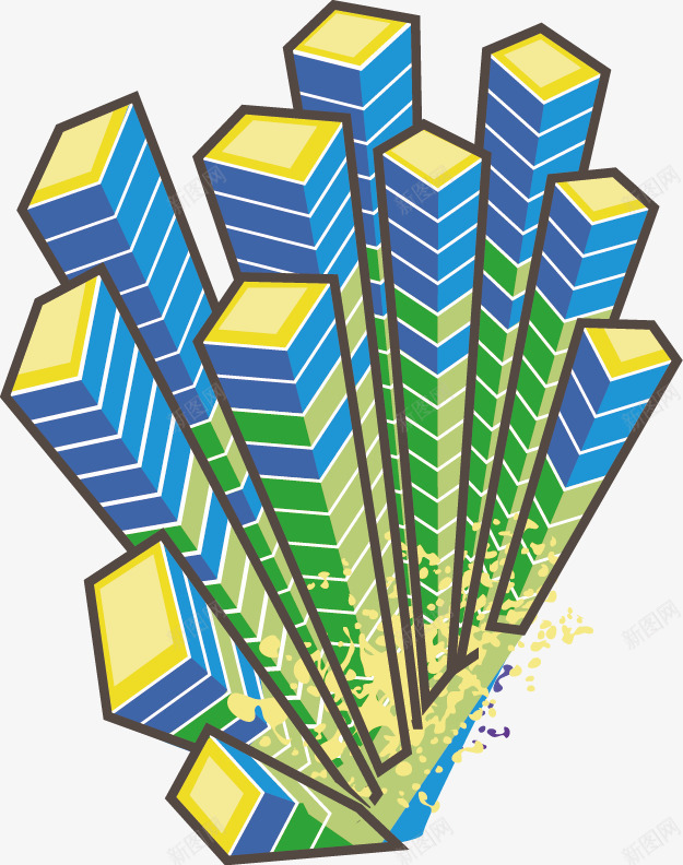 立体卡通楼房png免抠素材_新图网 https://ixintu.com 卡通手绘 建筑 房地产 装饰图案