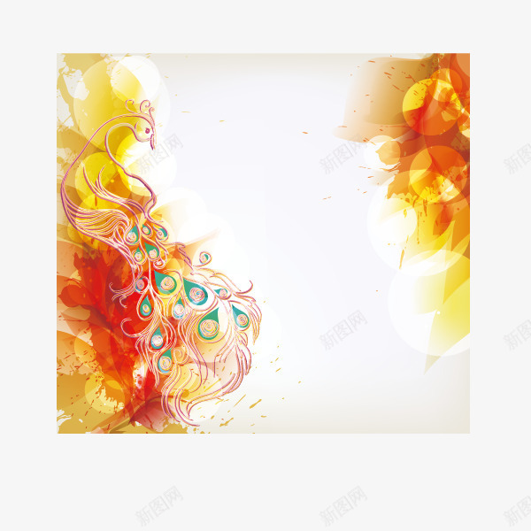 凤凰华丽高贵绚丽背景png免抠素材_新图网 https://ixintu.com 凤凰 华丽 绚丽 背景 高贵