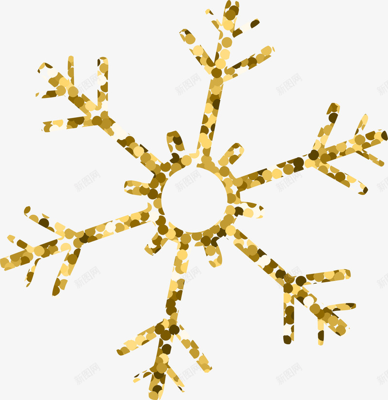 金色闪耀冬季雪花png免抠素材_新图网 https://ixintu.com 落雪 装饰图案 金色雪花 闪亮雪花 闪耀雪花 雪花片 飞雪