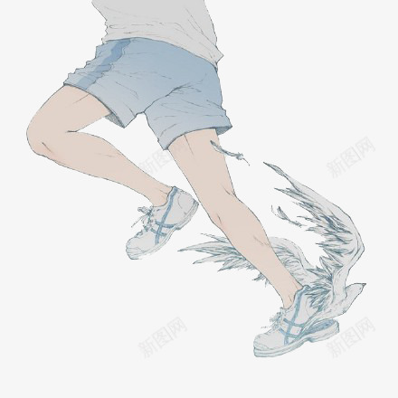 飞奔的男孩png免抠素材_新图网 https://ixintu.com 奔跑 起飞 鸽子