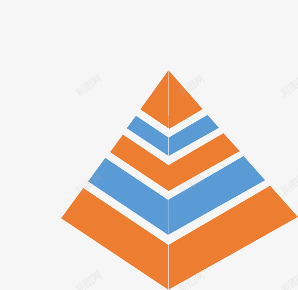 五彩金字塔png免抠素材_新图网 https://ixintu.com 五彩 形状 梯形 金字塔