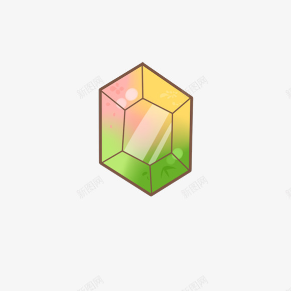 黄绿色渐变钻石图标png_新图网 https://ixintu.com 图标 渐变 钻石 黄绿色