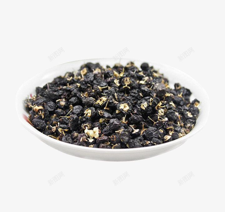 泡茶黑枸杞png免抠素材_新图网 https://ixintu.com 产品实物 实物 泡茶 茶叶 茶饮 黑枸杞 黑色颗粒