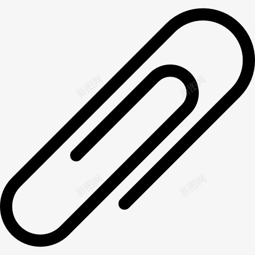 斜夹图标png_新图网 https://ixintu.com 一枚回形针 依恋 办公材料 回形针 学校材料 高度