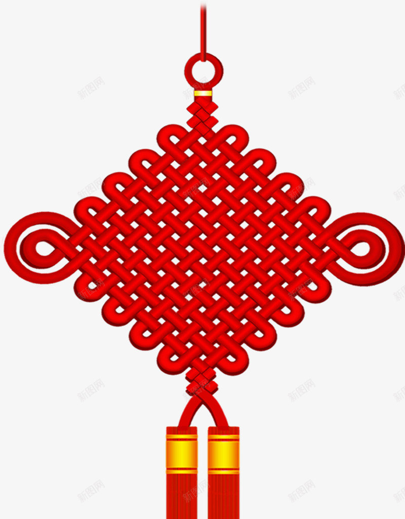 红色中国结装饰喜庆png免抠素材_新图网 https://ixintu.com 中国 同心结 喜庆 红色 装饰