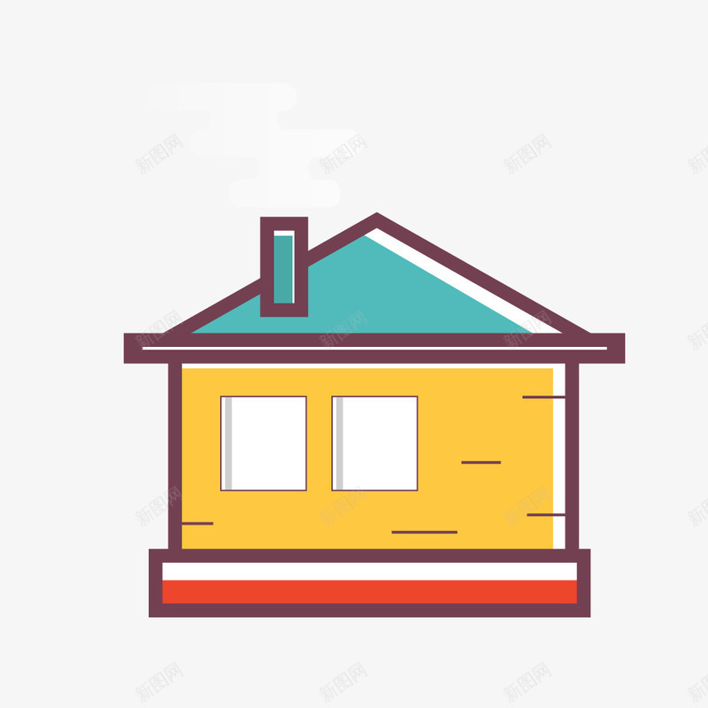 卡通mbe房屋png免抠素材_新图网 https://ixintu.com mbe 卡通 房屋 扁平化 简约