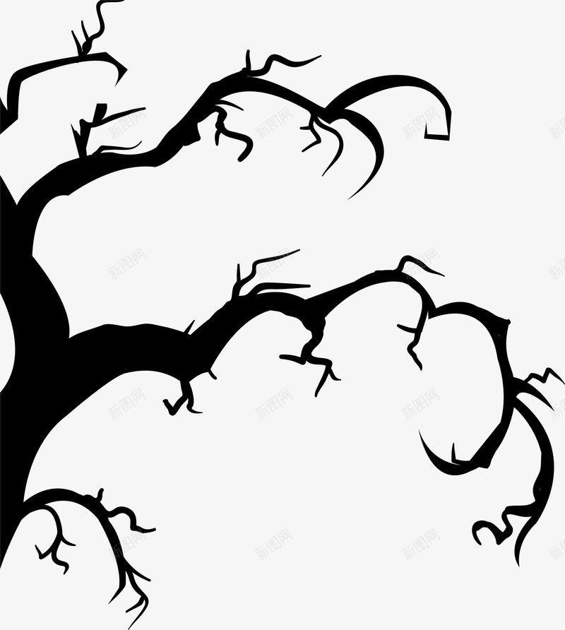 黑色枯树枝图标png_新图网 https://ixintu.com 万圣节 妖魔鬼怪 惊悚恐怖 枝条 枯树 鬼节 黑色树枝