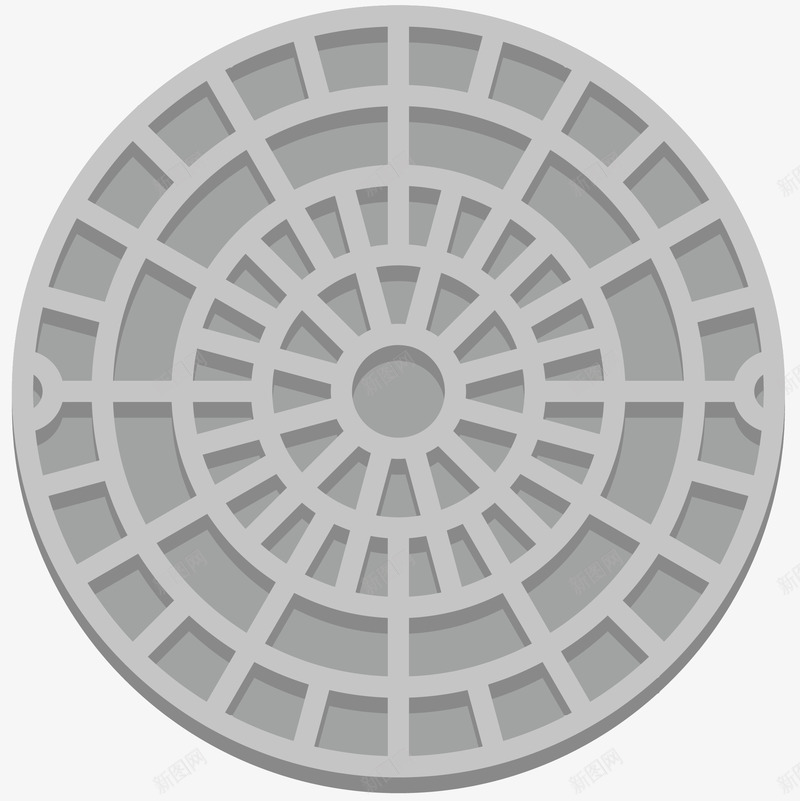 白边卡通井盖png免抠素材_新图网 https://ixintu.com 井盖 卡通井盖 卡通矢量井盖 卡通风格 白边 矢量井盖 金属井盖