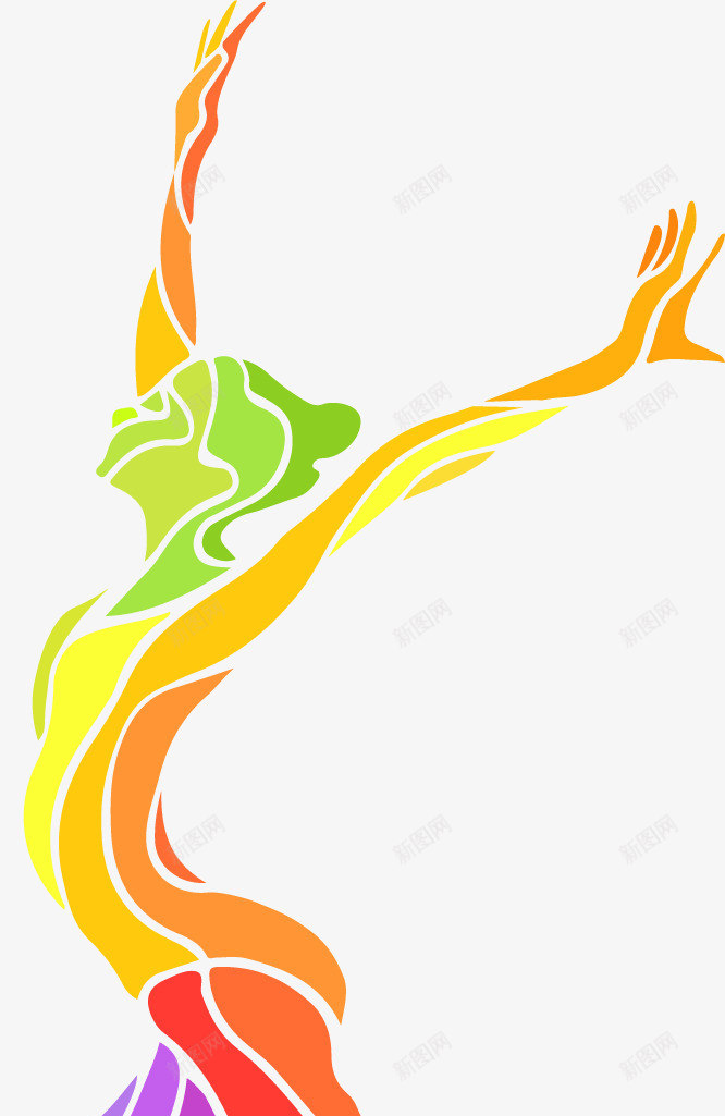 五彩体操运动员png免抠素材_新图网 https://ixintu.com 五彩 体操 运动员