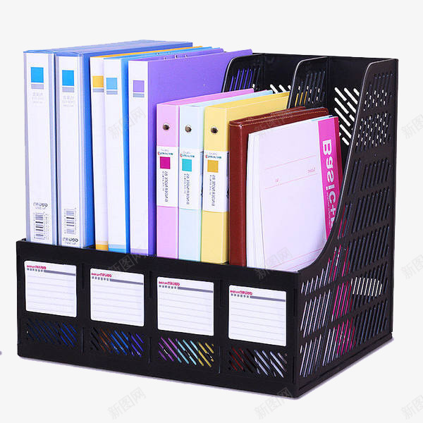 黑色网格书架png免抠素材_新图网 https://ixintu.com 书立 书立文档盒 多用收纳 文档整理架 标签收纳盒 透气书架