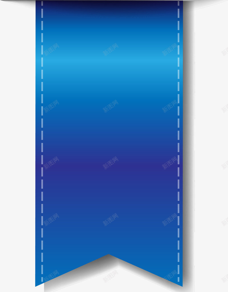 小清新蓝色丝带png免抠素材_新图网 https://ixintu.com 丝带 光晕 小清新 渐变 简约 线条 蓝色 阴影