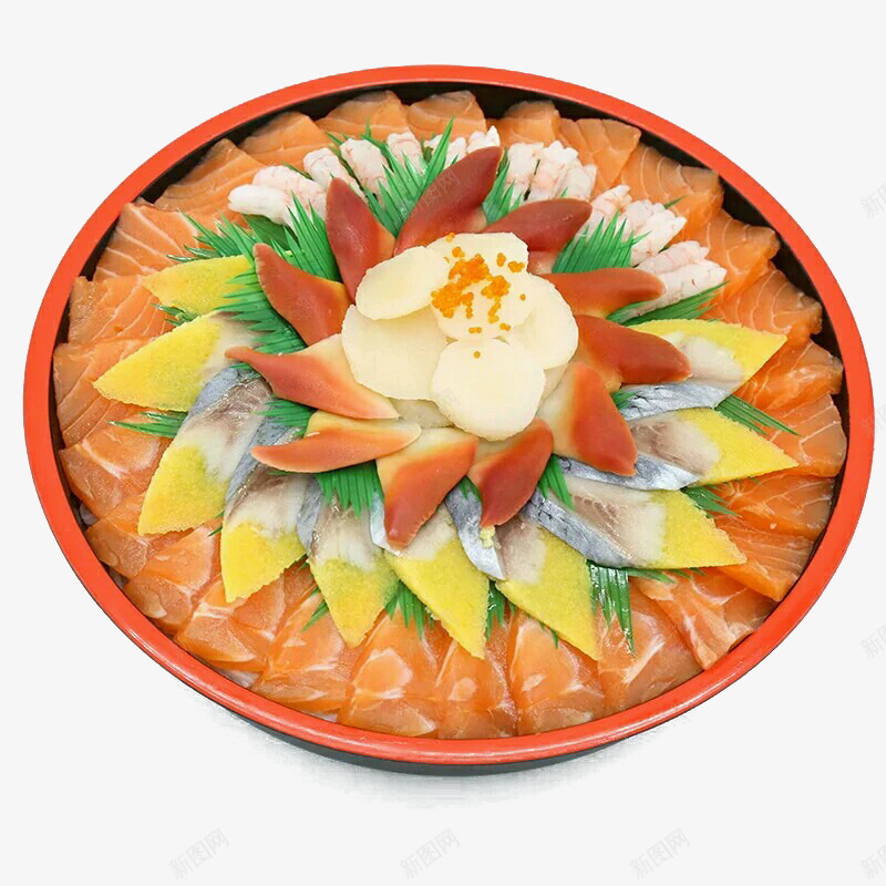 海鲜拼盘png免抠素材_新图网 https://ixintu.com 三文鱼 拼盘 海鲜 贝壳 食物
